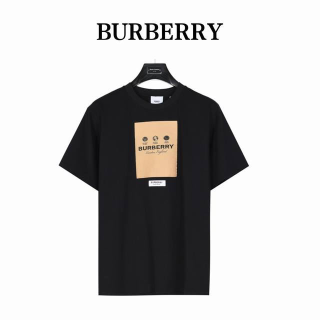 Burberry Burberry T-shirt with chest patch label Made from 260G cotton fabric. D