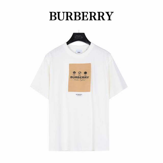 Burberry Burberry chest patch label short sleeve T-shirt Made from 260G cotton f