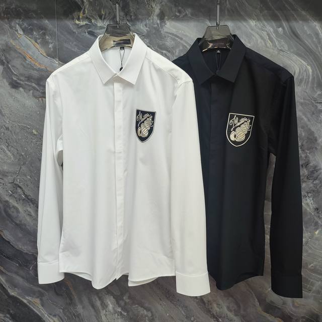 Louis Vuitton Lv 2025Ss new long-sleeved shirt, high-end version! Custom-made fa