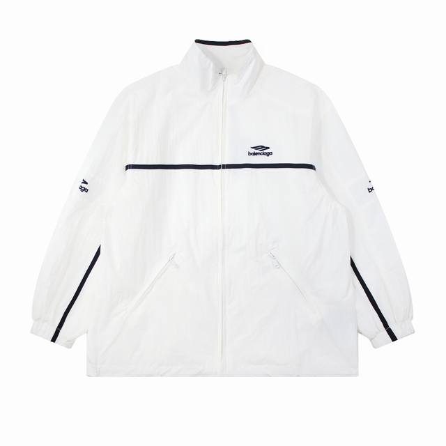 Balenciaga Balenciaga Bb embroidered sun protection jacket with ribbon patchwork