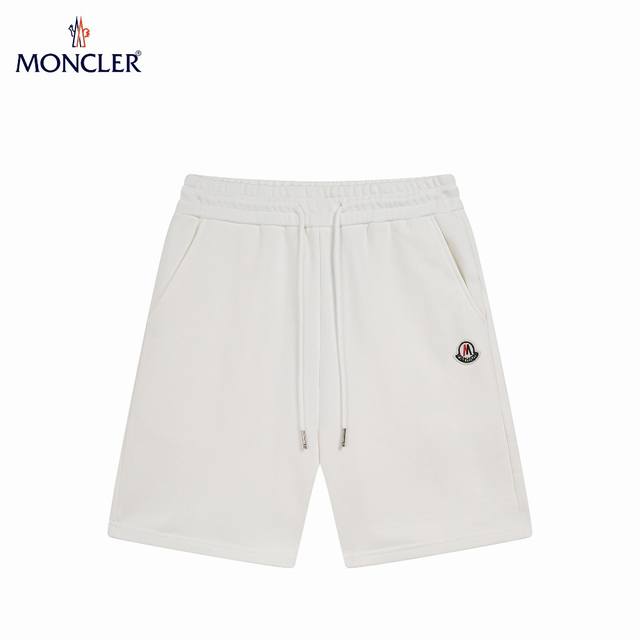 Moncler 25Ss patch color label shorts 2025 shorts, 360G pure cotton custom fabri