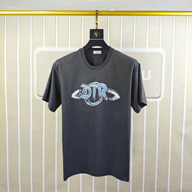 D*Or Dior 2025 spring and summer new original men's round neck short-sleeved T-s
