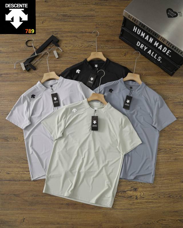 Descente Descente summer new high elastic quick-drying technology half-zip stand