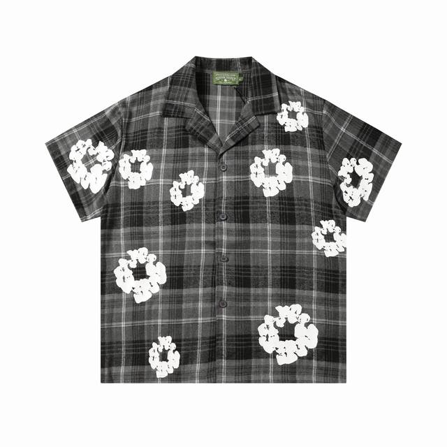 Denim Tears Kapok European and American trendy brand high quality plaid short-sl