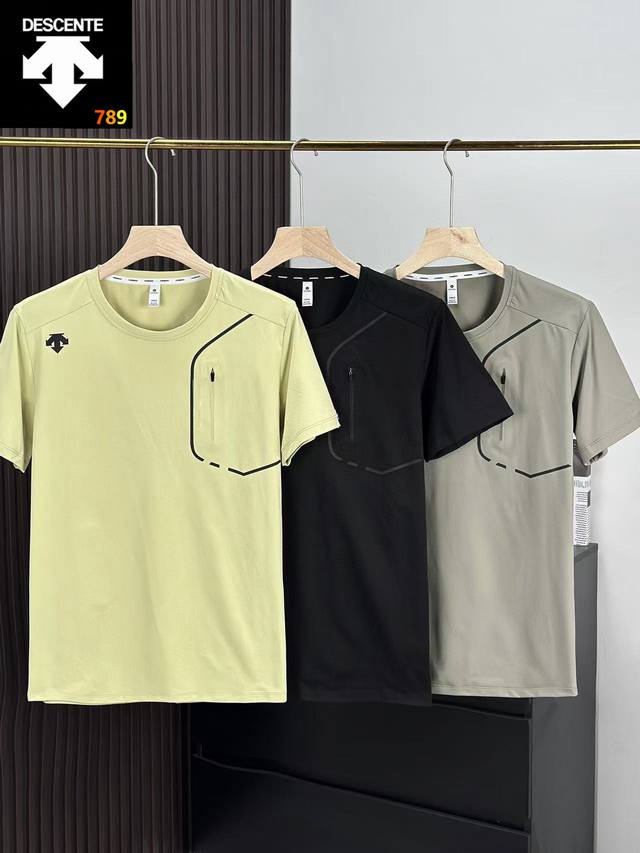 Descente short-sleeved round neck ice silk quick-drying counter style The ice si