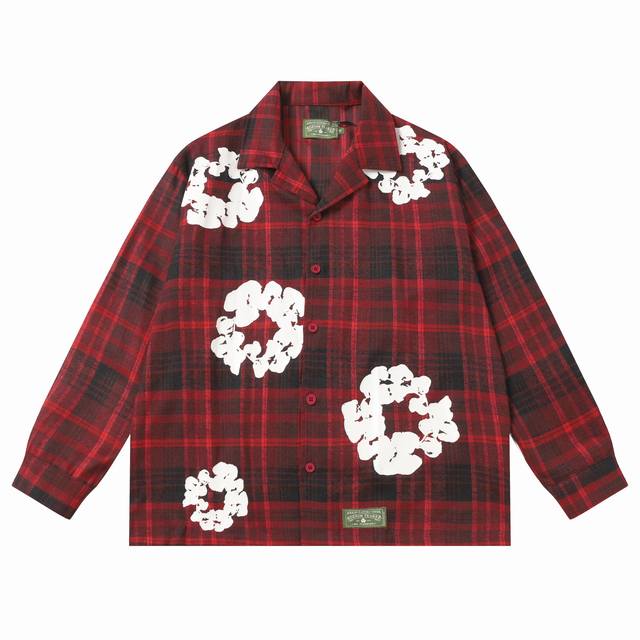 Denim Tears Kapok European and American trendy brand high quality plaid long-sle
