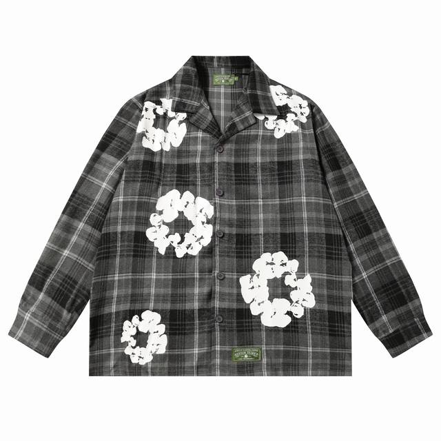 Denim Tears Kapok European and American trendy brand high quality plaid long-sle