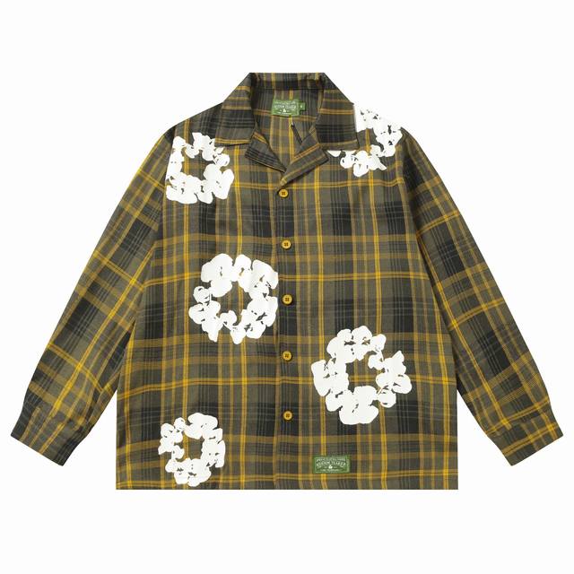 Denim Tears Kapok European and American trendy brand high quality plaid long-sle