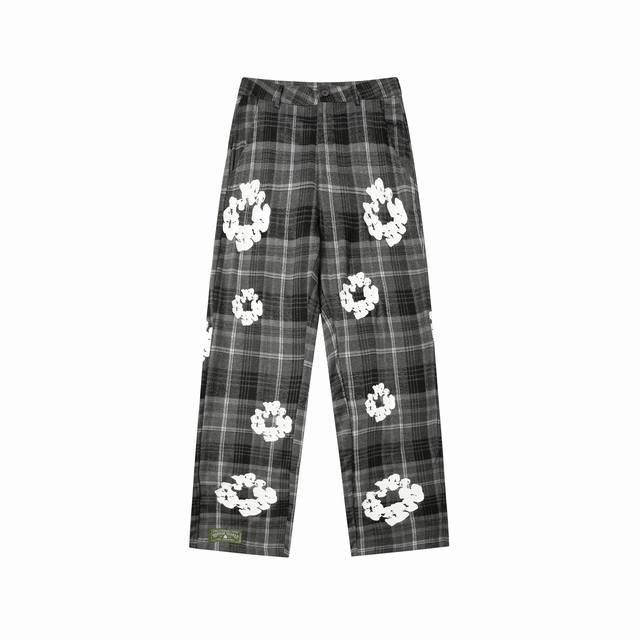 8613 Denim Tears Kapok European and American trendy brand high quality plaid lon