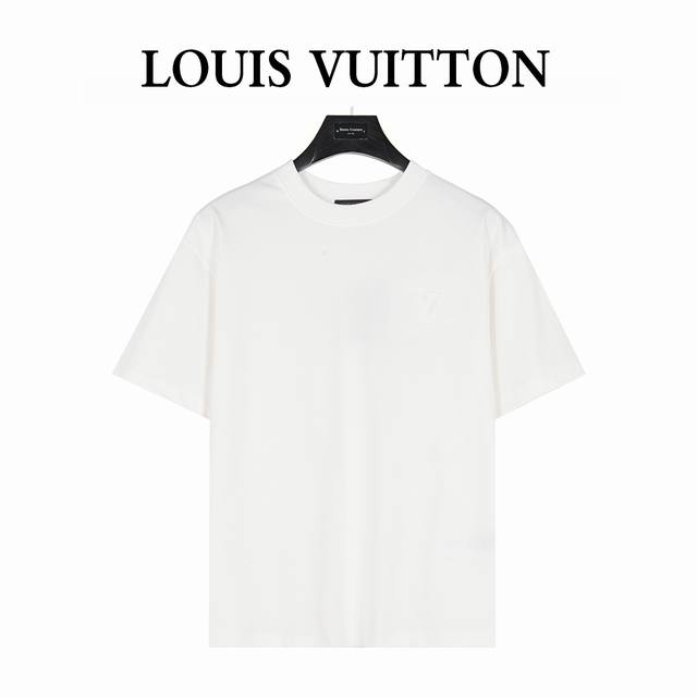 Louis Vuitton 25Ss dark pattern large logo tatami embroidery short-sleeved T-shi