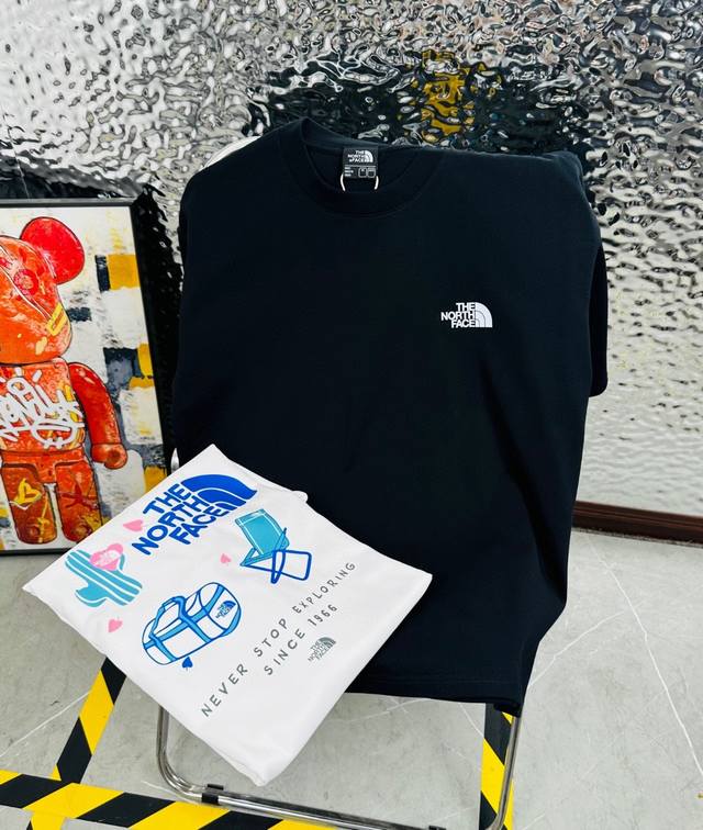 High version with chip The North Face 25 summer new print casual loose couple s