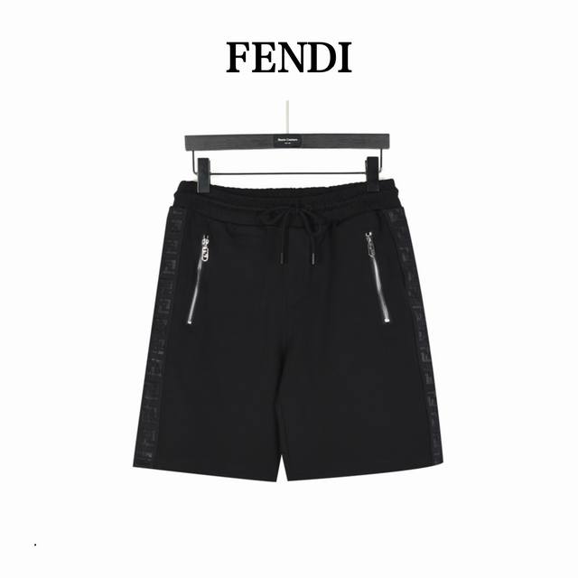 Fendi Fendi side pocket double F side webbing shorts Unisex new aesthetic inspir