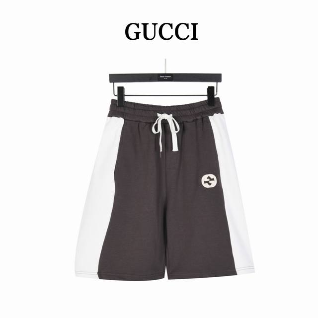 Gucci Gucci patchwork inlaid double G embroidered shorts The upper body can be m