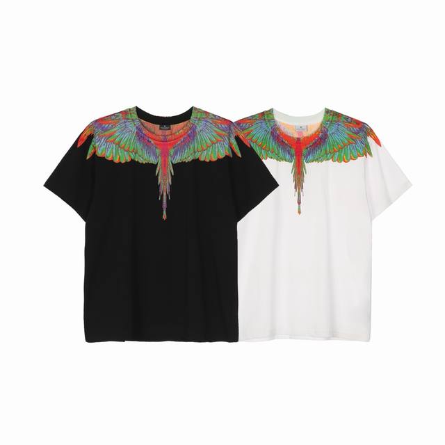B Original national trend Mb wings heat reaction printed cotton T-shirt size ML