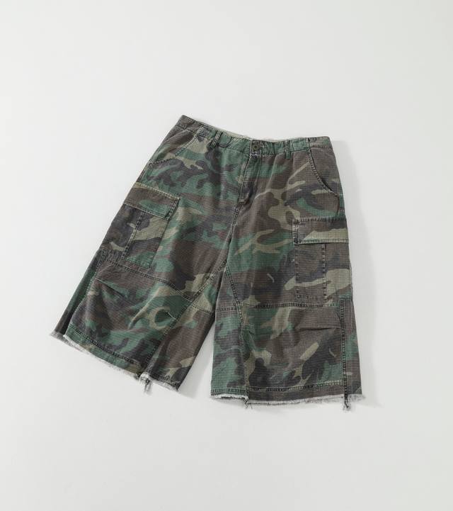 Nonnod 25Fw The latest Vintage Far heavy camouflage frayed edge retro distressed
