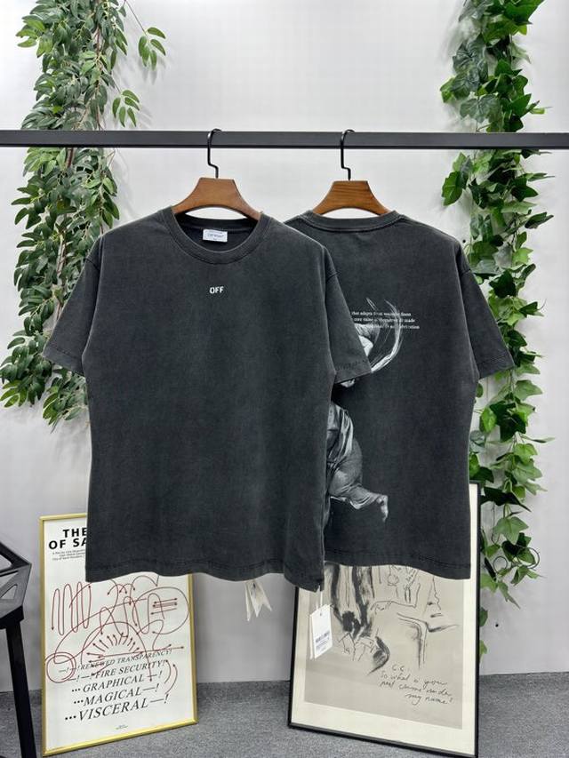 Spring and Summer New Brand: Off-White Angel and Saint Ma's short-sleeved T-shi