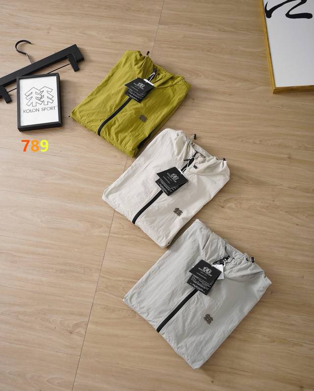 Kolonsport Kolon Upf70+ neutral woven sunscreen skin clothing Original sand Upf7