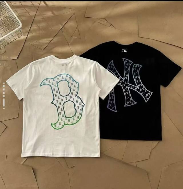 Style No. 618 Counter short-sleeved Ny gradient letters men and women casual lo