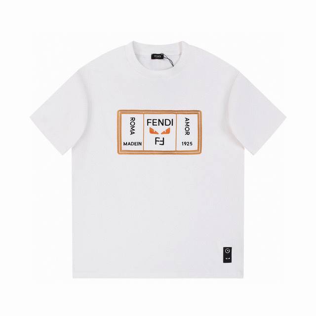 Top version Fendi Fendi 2025 Fendi new summer little monster Logo embroidered ro