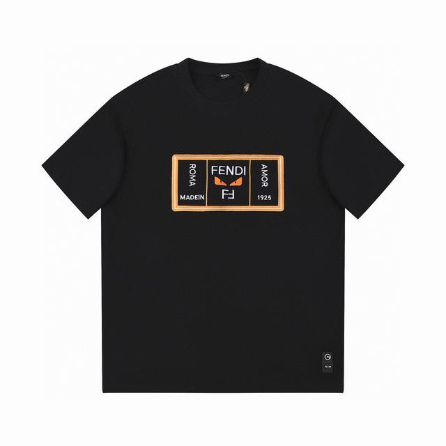Top version Fendi Fendi 2025 Fendi new summer little monster Logo embroidered ro