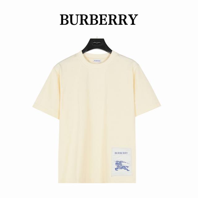Burberry 25Ss White Warhorse Patch Short Sleeve is made of custom fabric. DuPont