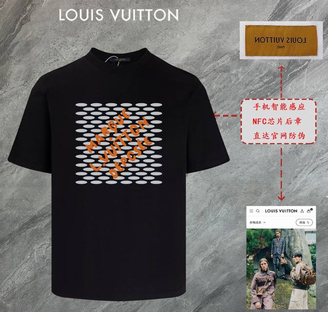 6673# Louis Vuitton Lv 2025 new high-quality round-neck short-sleeved T-shirt cu