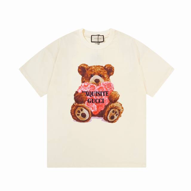 8891# Gucci rose bear double G letter print Logo is refined and upgraded, inspir