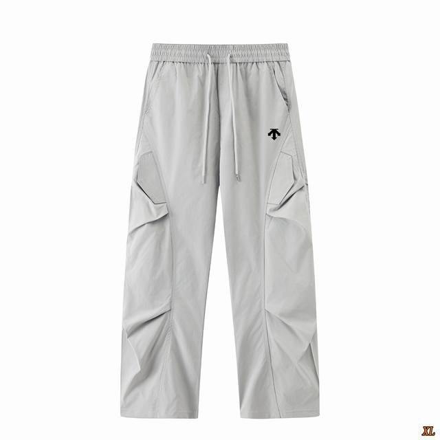 Escente Exclusive real shot of new summer high-quality ice silk pants paratroope