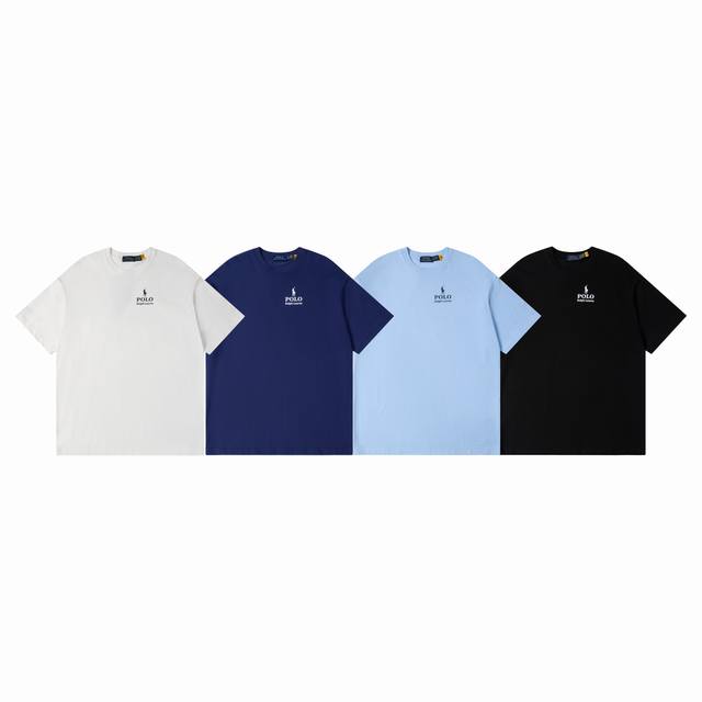 Ralph Lauren 2025 summer new chest printed pure cotton 240g round neck T-shirt T