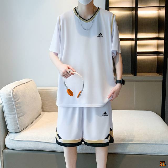 Adidas exclusive real shot of the new summer high-quality running sports vest b