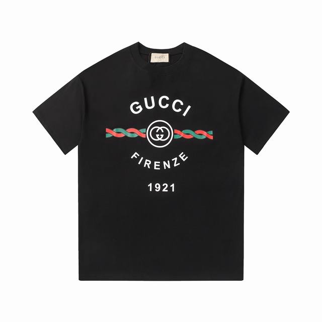 8866# Gucci classic double G print short-sleeved T-shirt The logo is refined and