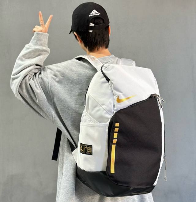 High version air cushion Nike air cushion printed logo elite backpack large cap