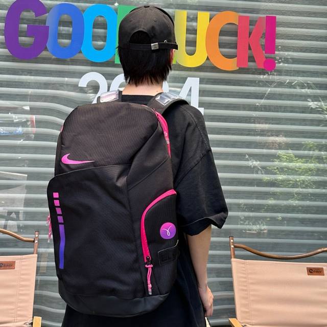 High version air cushion Nike air cushion printed logo elite backpack large cap