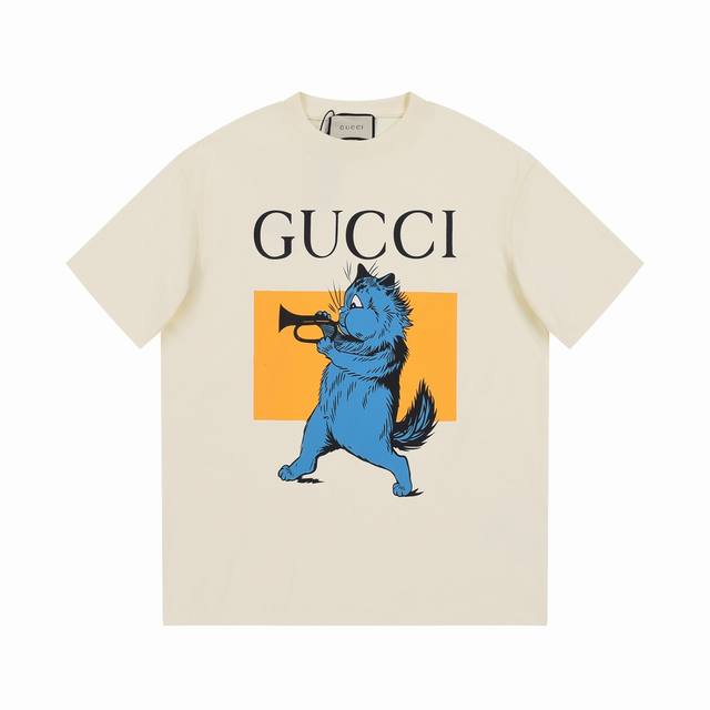 8853# Gucci 25Ss G Star Spring and Summer new cat trumpet retro style pattern pr