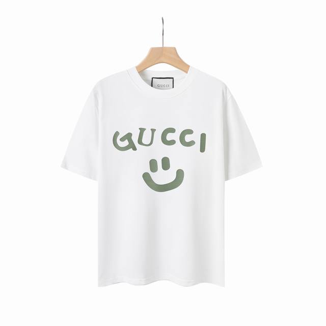 8852# Gu smiley face print, Gucci's latest short sleeves for spring and summer 2