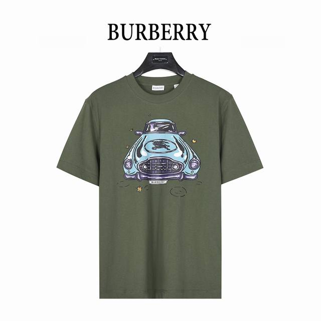Burberry 25Ss Classic Car and Horse Print Short Sleeve T-shirt The original 9 pu