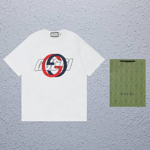 8842# Style: Gucci contrast color double G interlocking short sleeves Color: pic