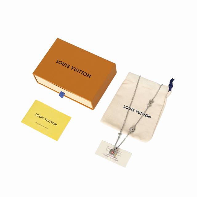 Louis Vuitton logo design-metal parts-enamel dice pendant-men's-silver! New for