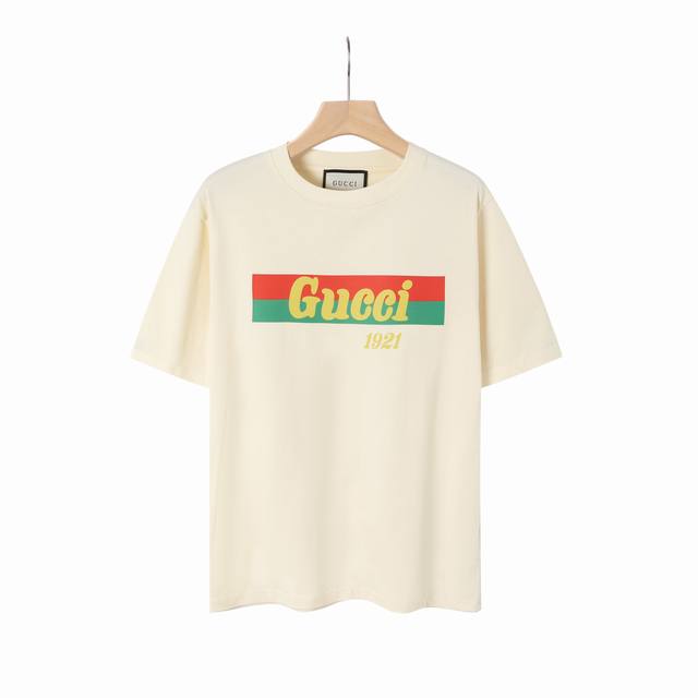 8838-# Gu classic letter print, the latest short sleeves of Gucci for spring and