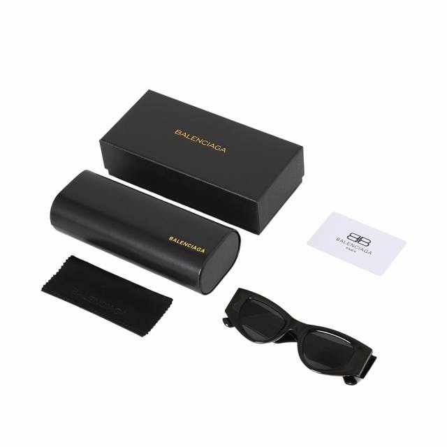 Balenciaga irregular sunglasses with letter-decorated side plates for men and wo
