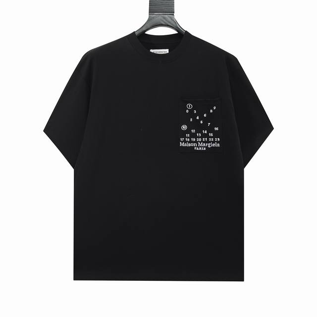 High version Maisonmargiela Margiela embroidered number short sleeves, unisex.