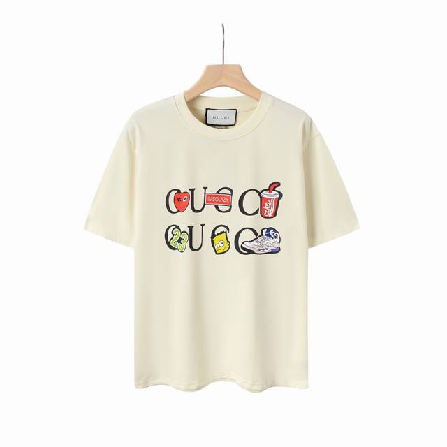 8818# Gucci 25Fw The latest Simpson limited edition cartoon slogan letter minima
