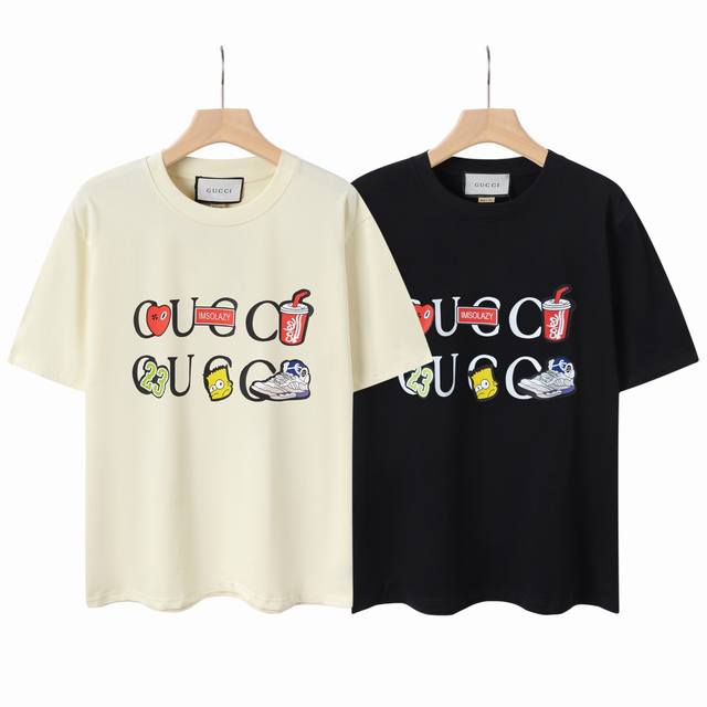 8818# Gucci 25Fw The latest Simpson limited edition cartoon slogan letter minima