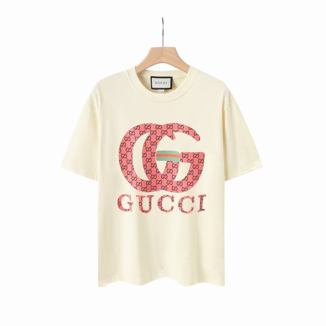 8807# Gucci 2025 spring and summer new green double G letter Logo short-sleeved