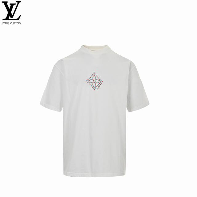 Louis Vuitton 25Ss colorful braided rope short-sleeved T-shirt Made of 280g 36s