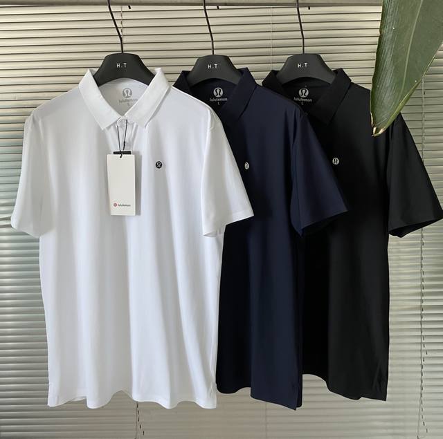 Lululemon Lulu Uv-Protective Men's Tennis Casual Shirt Striped Mesh Tennis Polo
