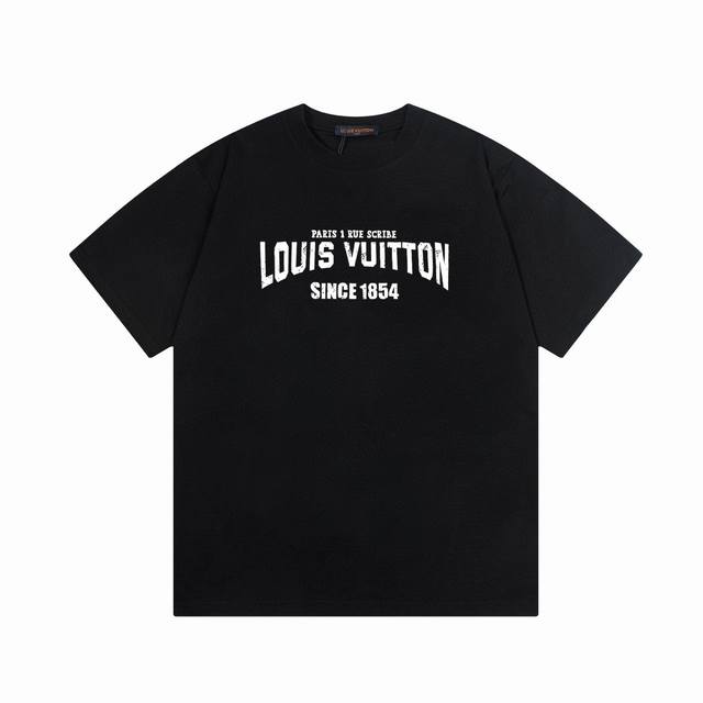 6665# Lv Louis Vuitton 2025 Logo print round neck pullover short sleeves 26S dou
