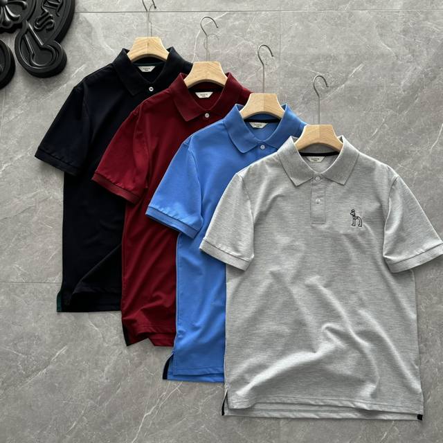 Haggis classic spring and summer new casual lapel short-sleeved Polot shirt! Sli