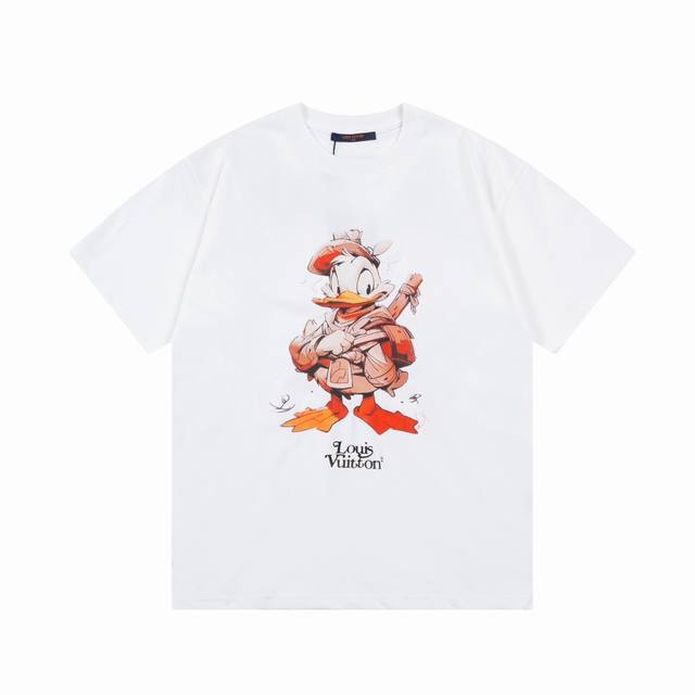 6652# Louis Vuitton Hermit Duck letter print The large logo is exquisitely upgra