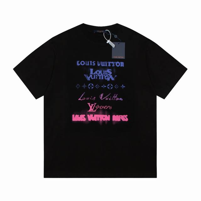 6650# High quality Lv Louis Vuitton Top Logo letter short sleeve, color-matching